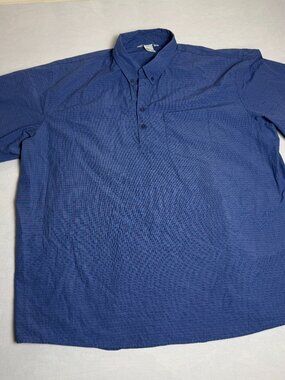 Waffle House Employee Button Work Shirt Men XXXL USA Flag  Blue